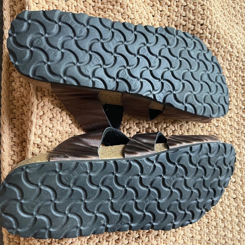 RARE PAPILLIO by Birkenstock PISA Womens Sandals in Shimmery Bronze - Picture 5 of 5